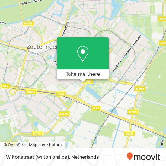 Wiltonstraat (wilton philips), 2722 NA Zoetermeer map