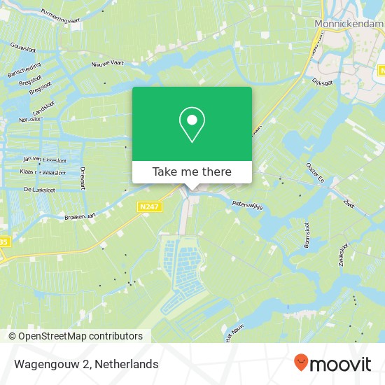 Wagengouw 2, 1151 CP Broek in Waterland map