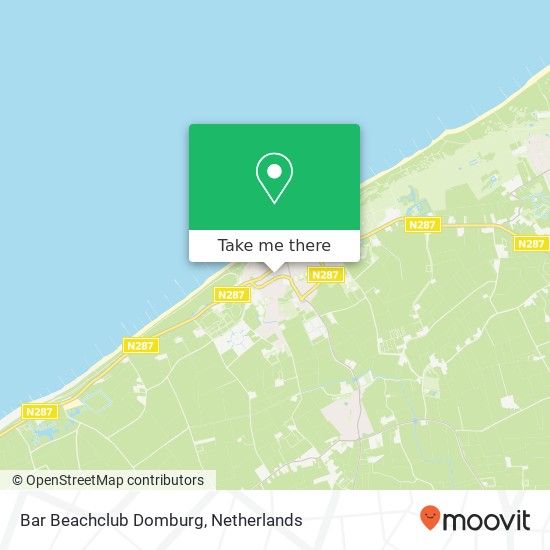 Bar Beachclub Domburg map