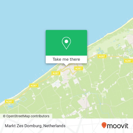 Markt Zes Domburg, Markt 6 map