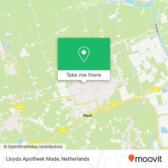Lloyds Apotheek Made map