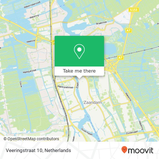 Veeringstraat 10, 1502 NL Zaandam map