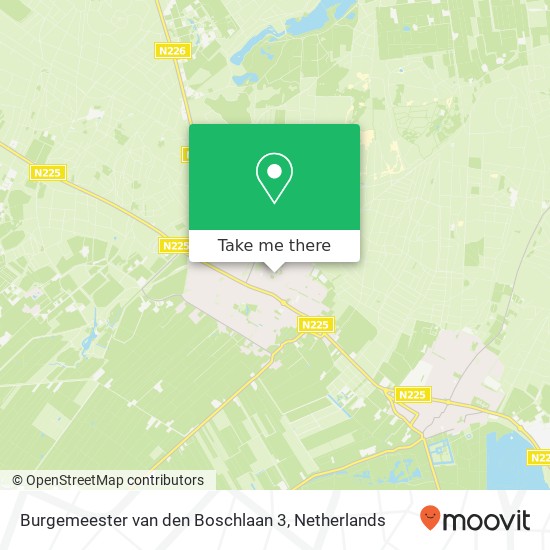 Burgemeester van den Boschlaan 3, 3956 DA Leersum map