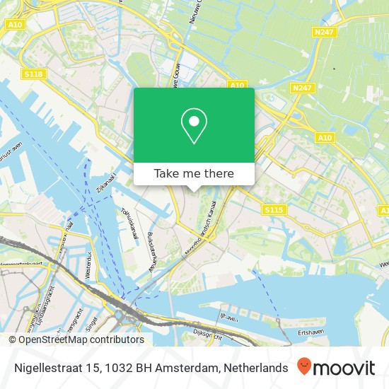 Nigellestraat 15, 1032 BH Amsterdam Karte