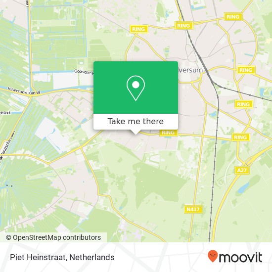Piet Heinstraat, 1215 KT Hilversum map