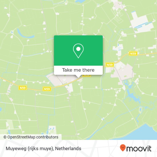 Muyeweg (rijks muye), 4306 AW Nieuwerkerk Karte