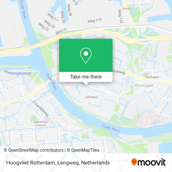 Hoogvliet Rotterdam, Lengweg map