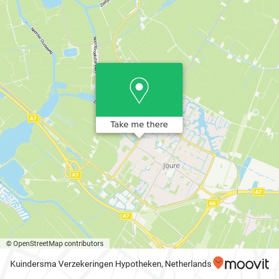 Kuindersma Verzekeringen Hypotheken, Douwe Egberts Plein 1 map