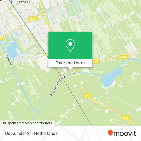 De Kuinder 21, 8444 DC Heerenveen map