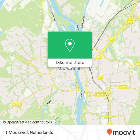 T Mooswief, Markt 66 6211 CL Maastricht map