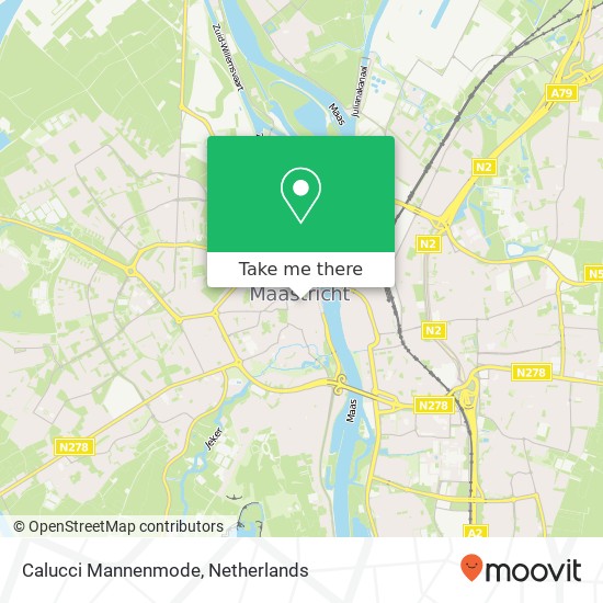 Calucci Mannenmode, Nieuwstraat 6211 CS Maastricht map