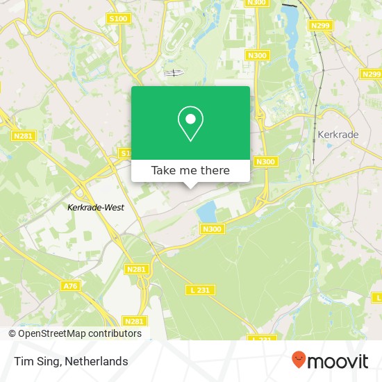 Tim Sing, Akerstraat 32 6466 HJ Kerkrade map