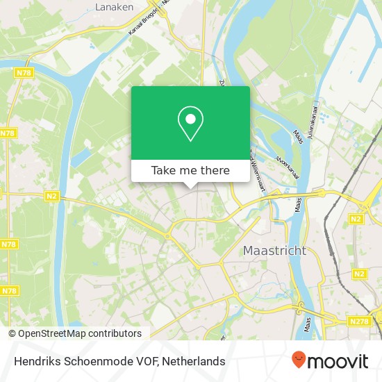 Hendriks Schoenmode VOF, Clavecymbelstraat 24 6217 CT Maastricht Karte