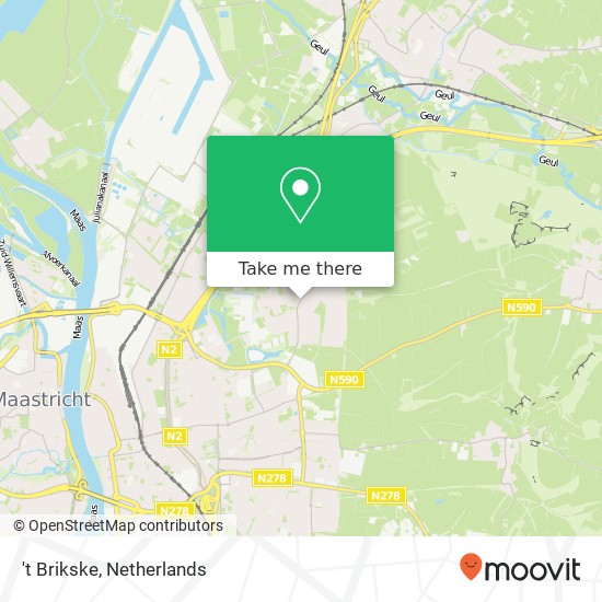 't Brikske, Ambyerstraat-Zuid 150 6225 AK Maastricht map