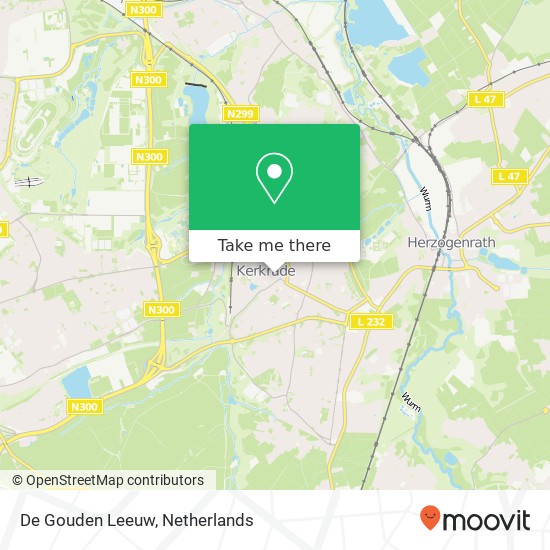 De Gouden Leeuw, Hoofdstraat 6 6461 CP Kerkrade Karte