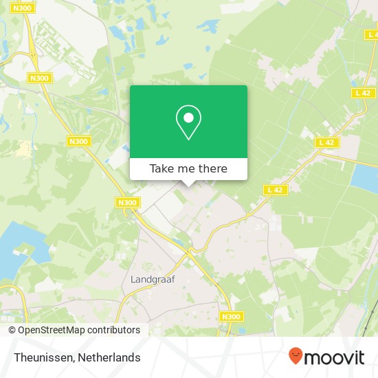 Theunissen, Thornsestraat 25 6374 BH Landgraaf map
