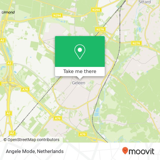 Angele Mode, Raadhuisstraat 22 6161 GD Geleen map