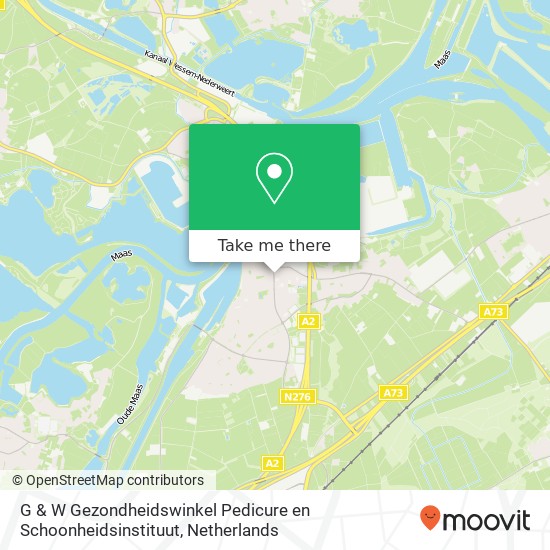 G & W Gezondheidswinkel Pedicure en Schoonheidsinstituut, Molenweg 11 6051 HG Maasbracht map