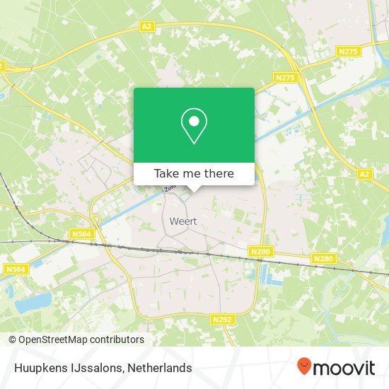 Huupkens IJssalons, Biest 44 6001 AR Weert map