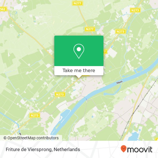 Friture de Viersprong, Rijksweg 32 5995 NT Peel en Maas map