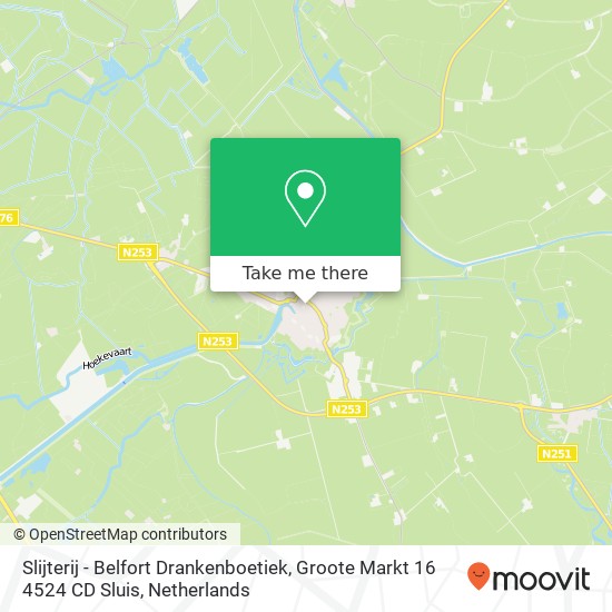Slijterij - Belfort Drankenboetiek, Groote Markt 16 4524 CD Sluis map