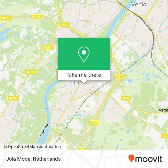 Jola Mode, Kerkstraat 12 5931 NN Venlo map