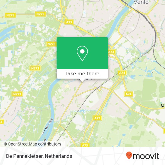 De Pannekletser, Grotestraat 73 5931 CT Venlo map