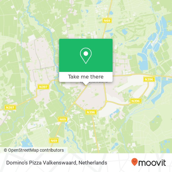 Domino's Pizza Valkenswaard, Dommelseweg 5 5554 NL Valkenswaard Karte