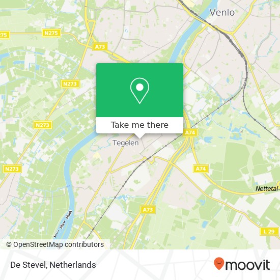 De Stevel, Bongerdstraat 28 5931 NG Venlo map