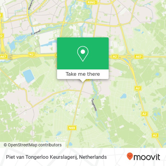 Piet van Tongerloo Keurslagerij, Den Hof 138 5582 JZ Aalst map