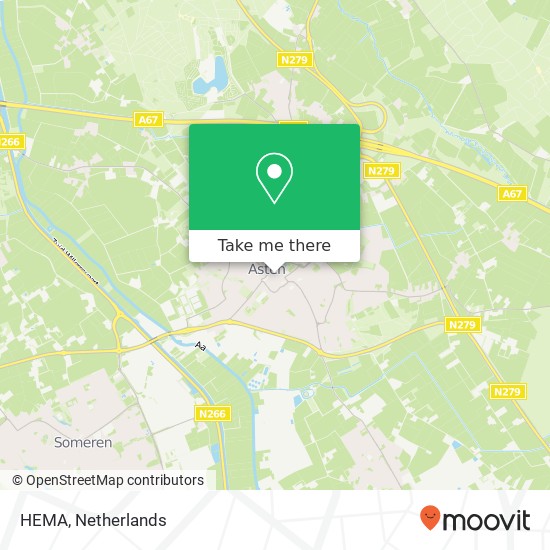 HEMA, Markt 10 5721 GE Asten map