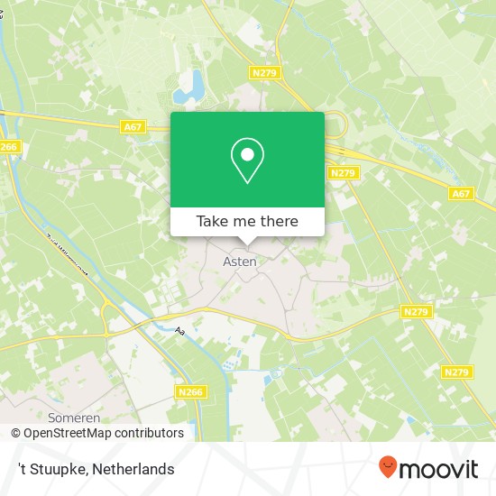 't Stuupke, Prins Bernhardstraat 27 5721 GA Asten map