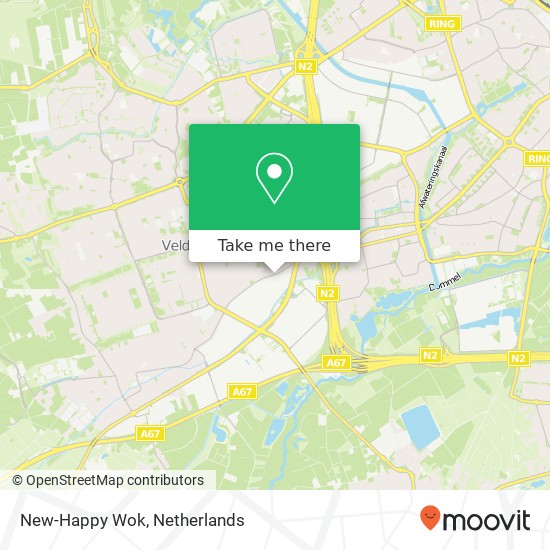 New-Happy Wok, Provincialeweg 100 5503 HJ Veldhoven map