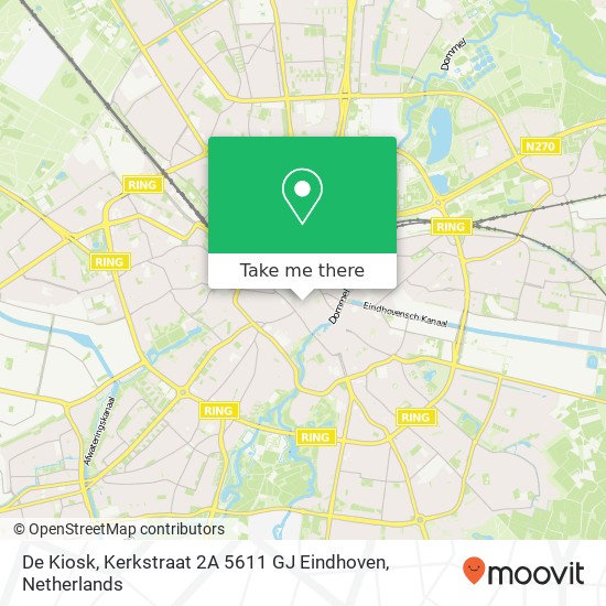 De Kiosk, Kerkstraat 2A 5611 GJ Eindhoven map