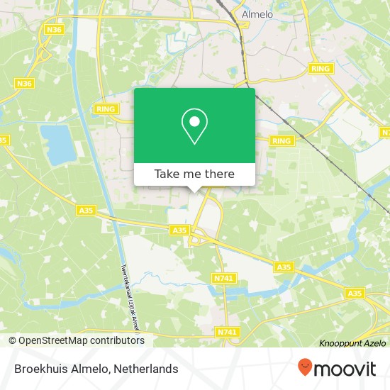Broekhuis Almelo, Twentepoort West 1 Karte
