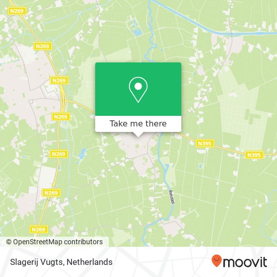 Slagerij Vugts, Willibrordusstraat 42 5087 BS Diessen map