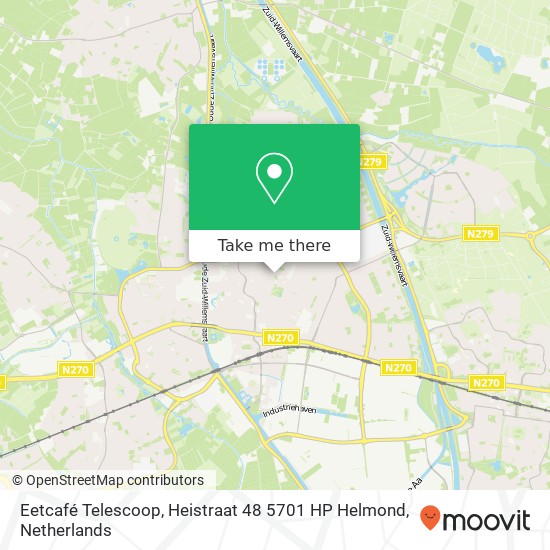 Eetcafé Telescoop, Heistraat 48 5701 HP Helmond map