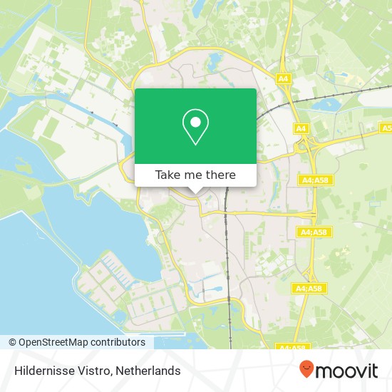 Hildernisse Vistro, Antwerpsestraat 11 4611 AA Bergen op Zoom Karte