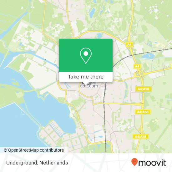 Underground, Kortemeestraat 2 4611 TM Bergen op Zoom map