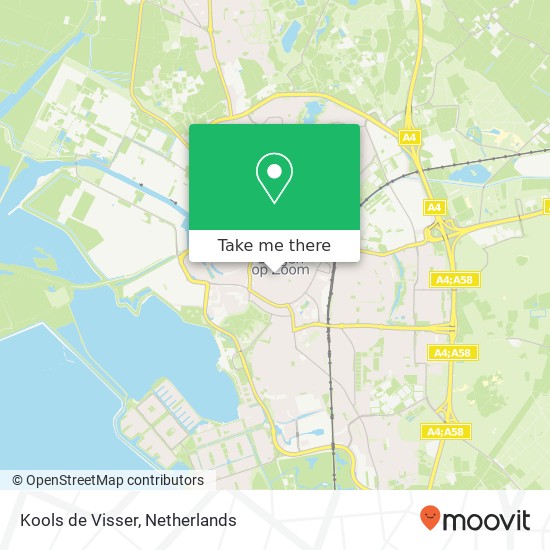 Kools de Visser, Fortuinstraat 4 4611 NN Bergen op Zoom map