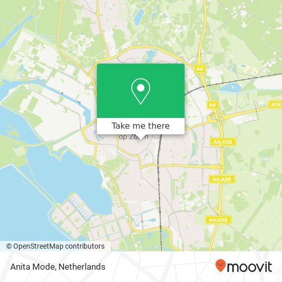 Anita Mode, Lombardenstraat 13 Bergen op Zoom map