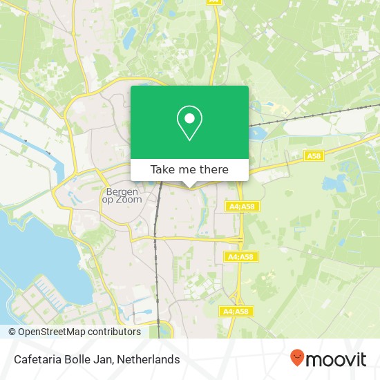 Cafetaria Bolle Jan, Wouwsestraatweg 112 4621 JC Bergen op Zoom Karte