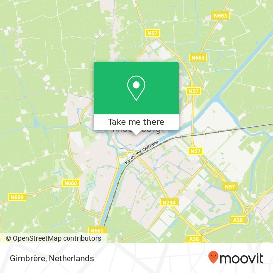 Gimbrère, Lange Delft 16 4331 AN Middelburg map