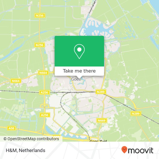 H&M, Lange Vorststraat 98 4461 JR Goes map