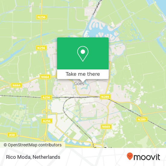 Rico Moda, Lange Vorststraat 80 4461 JP Goes map