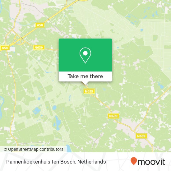 Pannenkoekenhuis ten Bosch, Bredaseweg 72 4861 TD Alphen-Chaam map