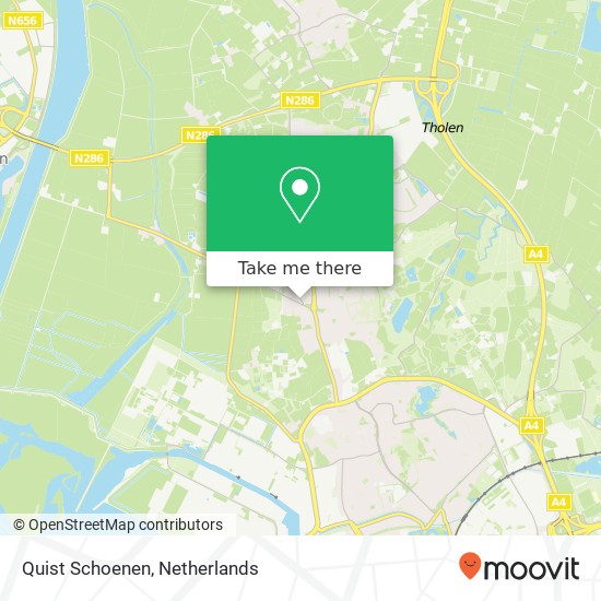 Quist Schoenen, Dorpsstraat 188 4661 HW Halsteren map
