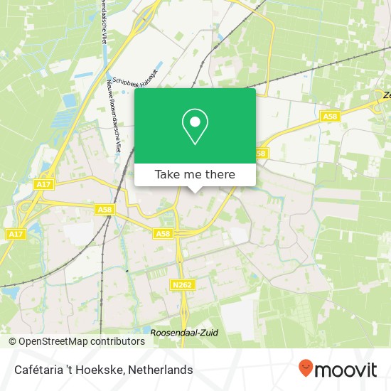 Cafétaria 't Hoekske, Sint Josephsstraat 50 4702 CW Roosendaal map