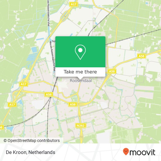 De Kroon, Boulevard 84 4701 EX Roosendaal map