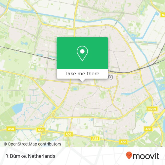 't Bûmke, Eikstraat 64 5038 MR Tilburg map